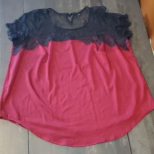 Torrid Burgundy Top with Lace